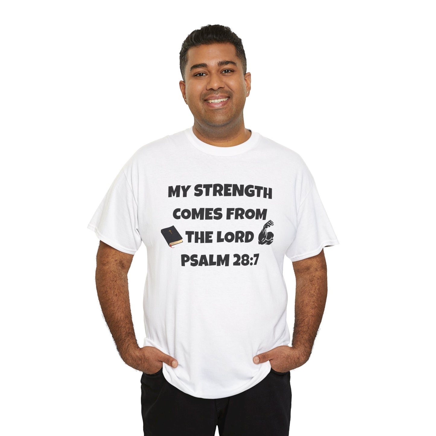 Cotton T-Shirt My Strength Comes From The Lord. Soulful Journey