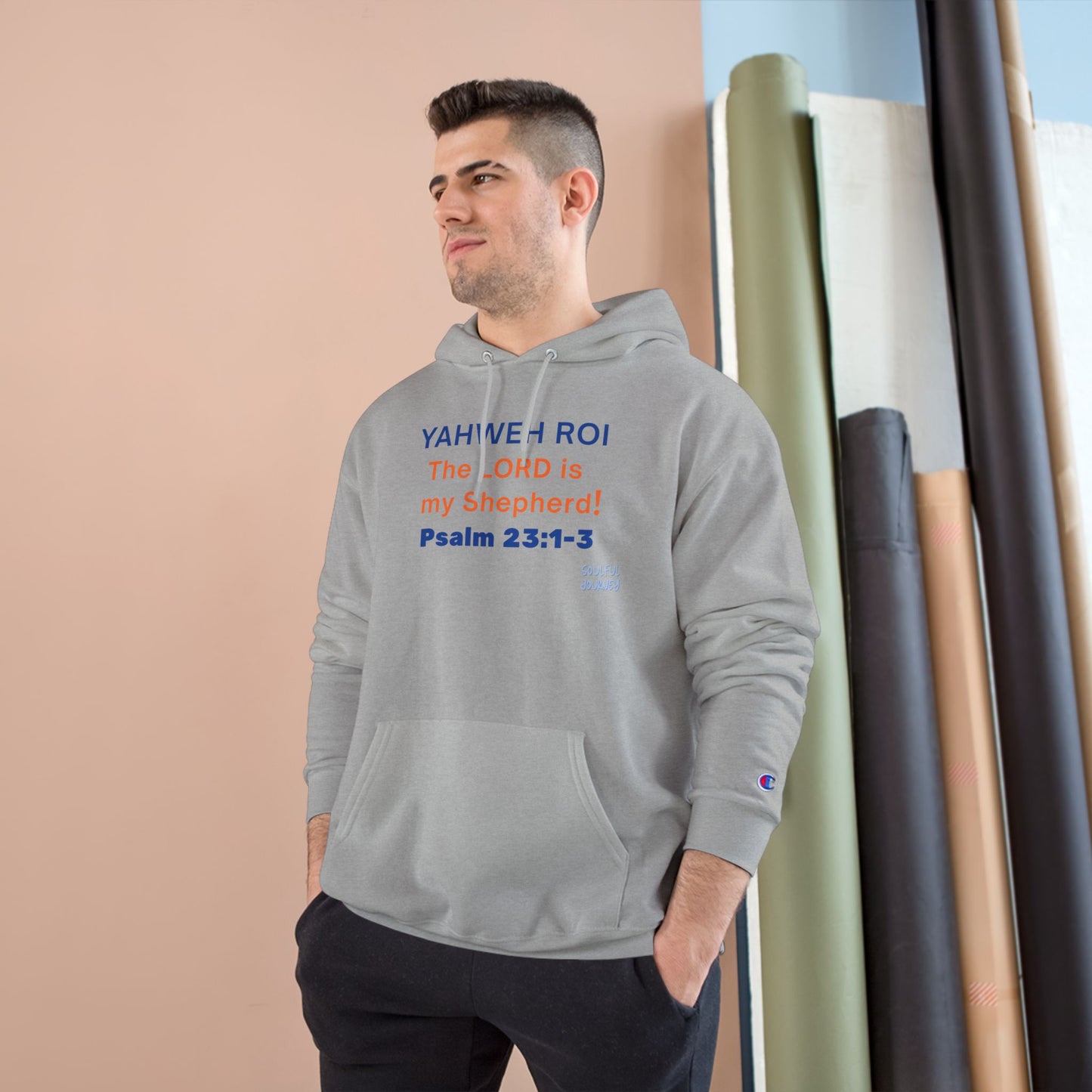 Yahweh Roi- The Lord Is My Shepherd! Men's, Comfortable, Champion Hoodie. -Soulful Journey!