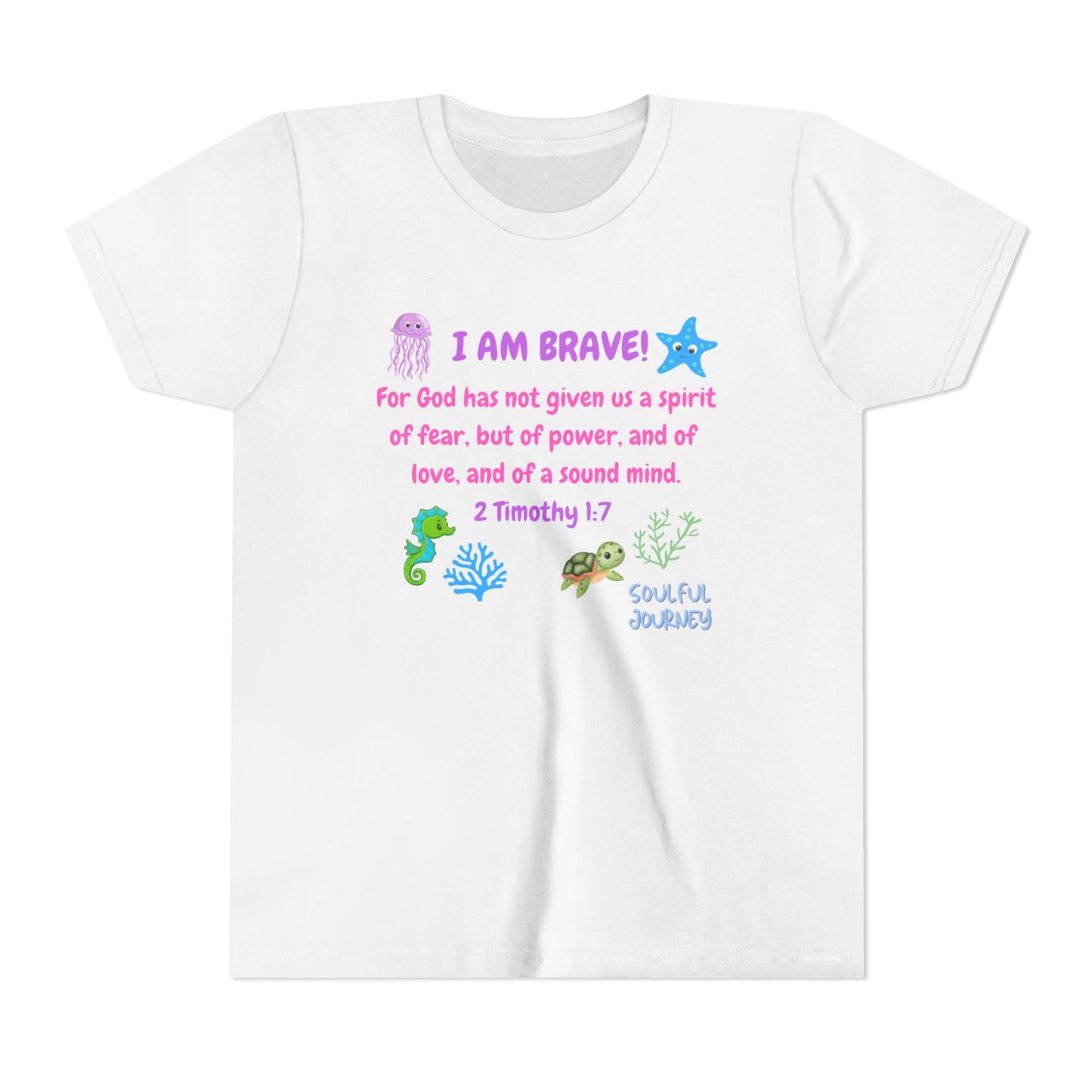 I Am Brave! Softstyle Tee for Girls. -Soulful Journey!