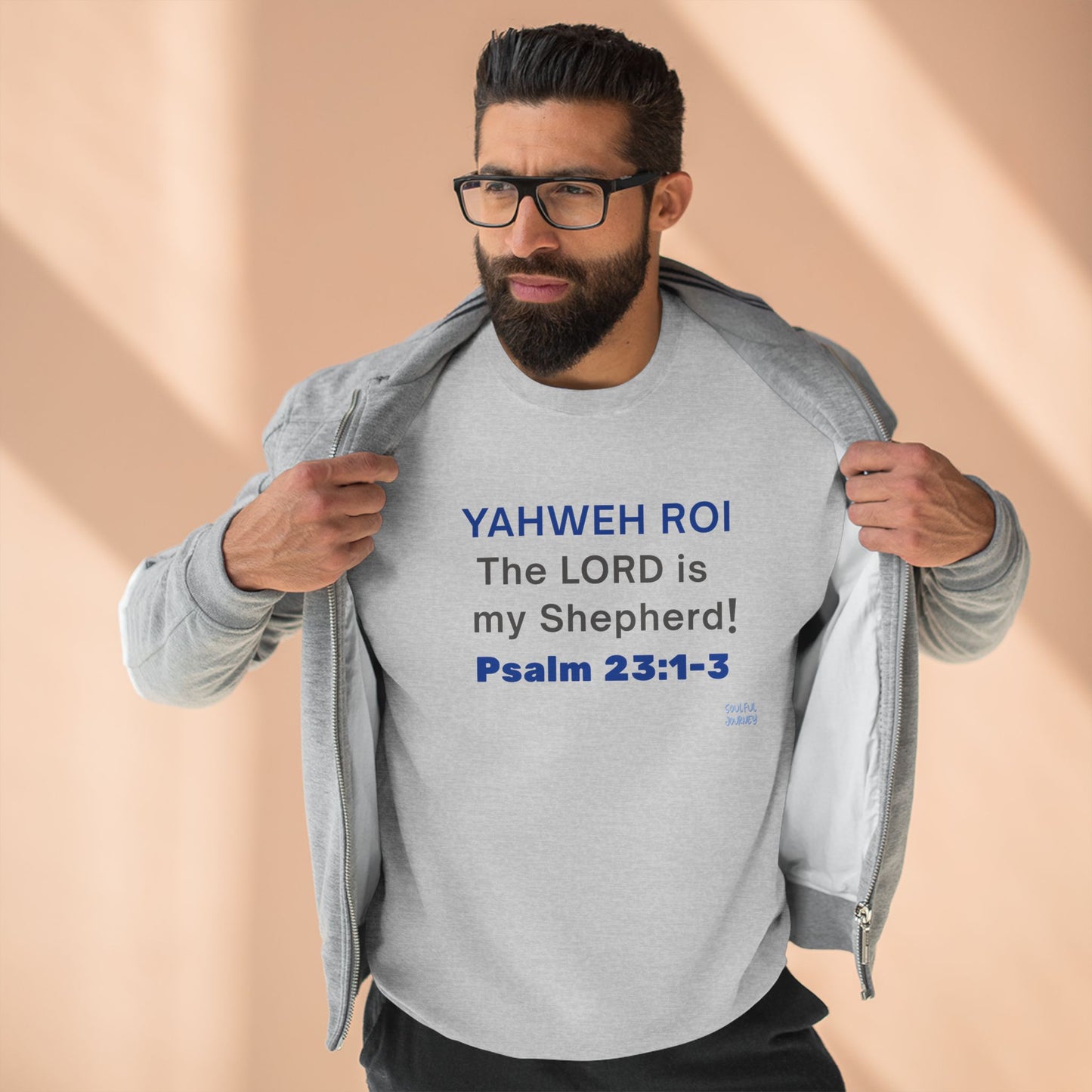 Yahweh Roi- The Lord Is My Shepherd! Men's, Crewneck Sweatshirt. -Soulful Journey