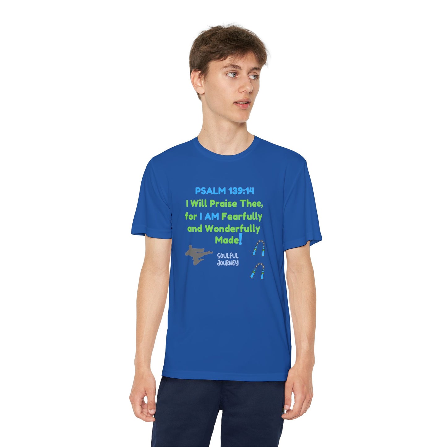 I Am Fearfully and Wonderfully Made! Moisture Wicking T-Shirt. -Soulful Journey