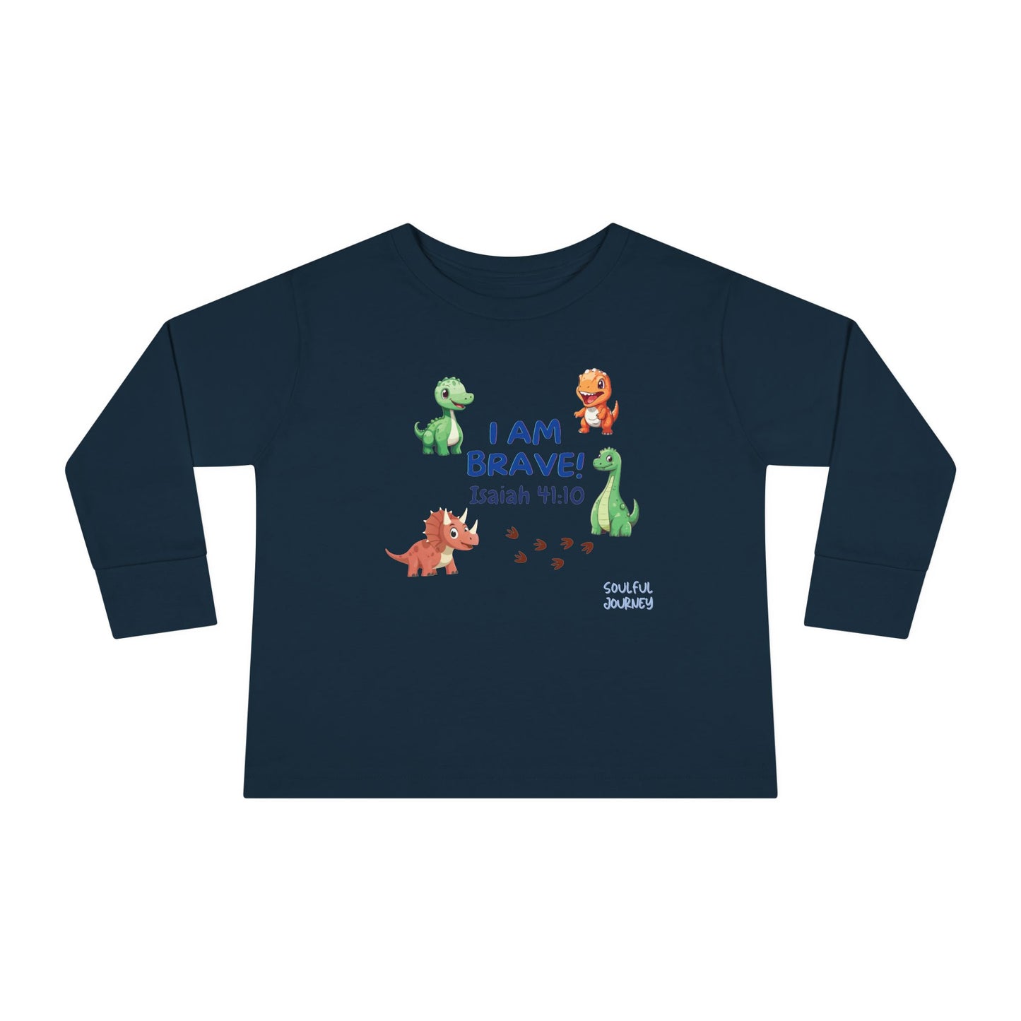 I Am Brave! Boy's Cotton, Long Sleeve Shirt for Toddlers/Little Kids. -Soulful Journey!
