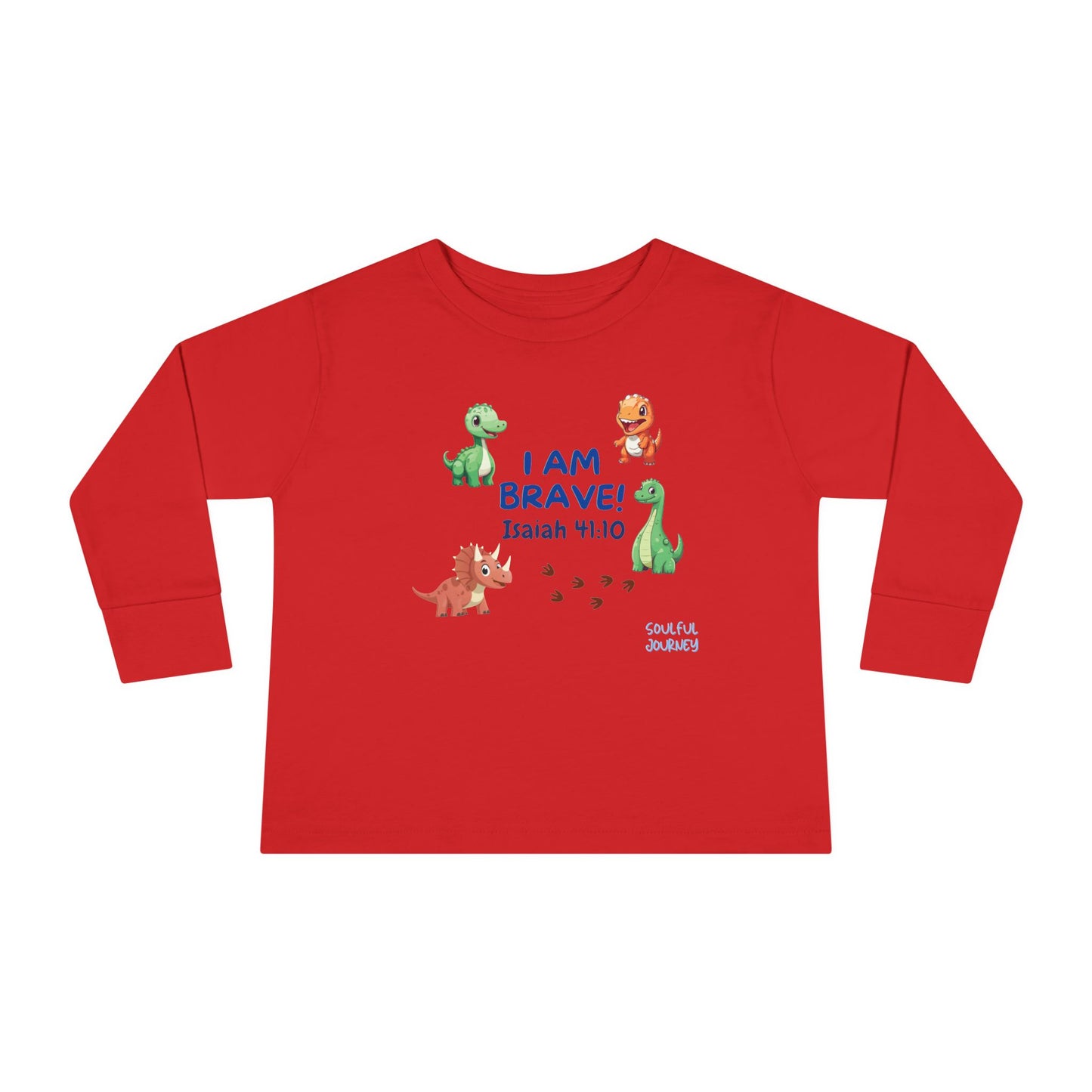I Am Brave! Boy's Cotton, Long Sleeve Shirt for Toddlers/Little Kids. -Soulful Journey!