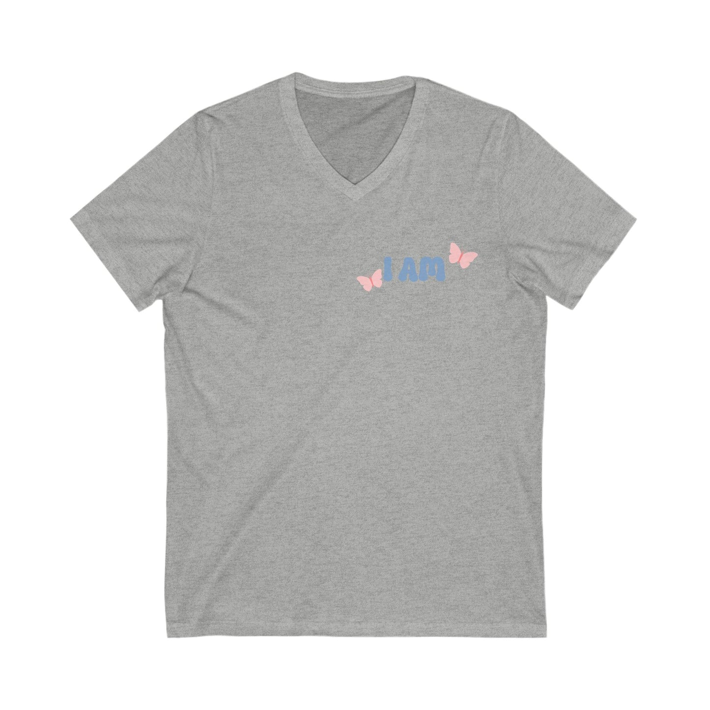 I Am Restored! Cotton, V-Neck Tee. -Soulful Journey!