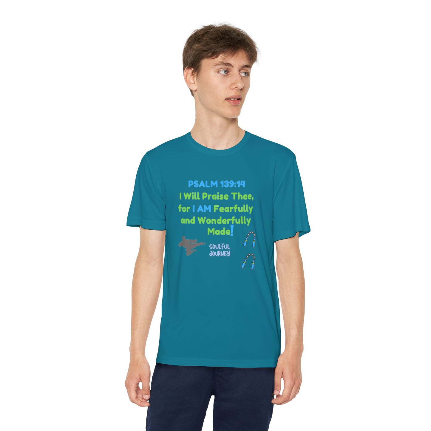 I Am Fearfully and Wonderfully Made! Moisture Wicking T-Shirt. -Soulful Journey