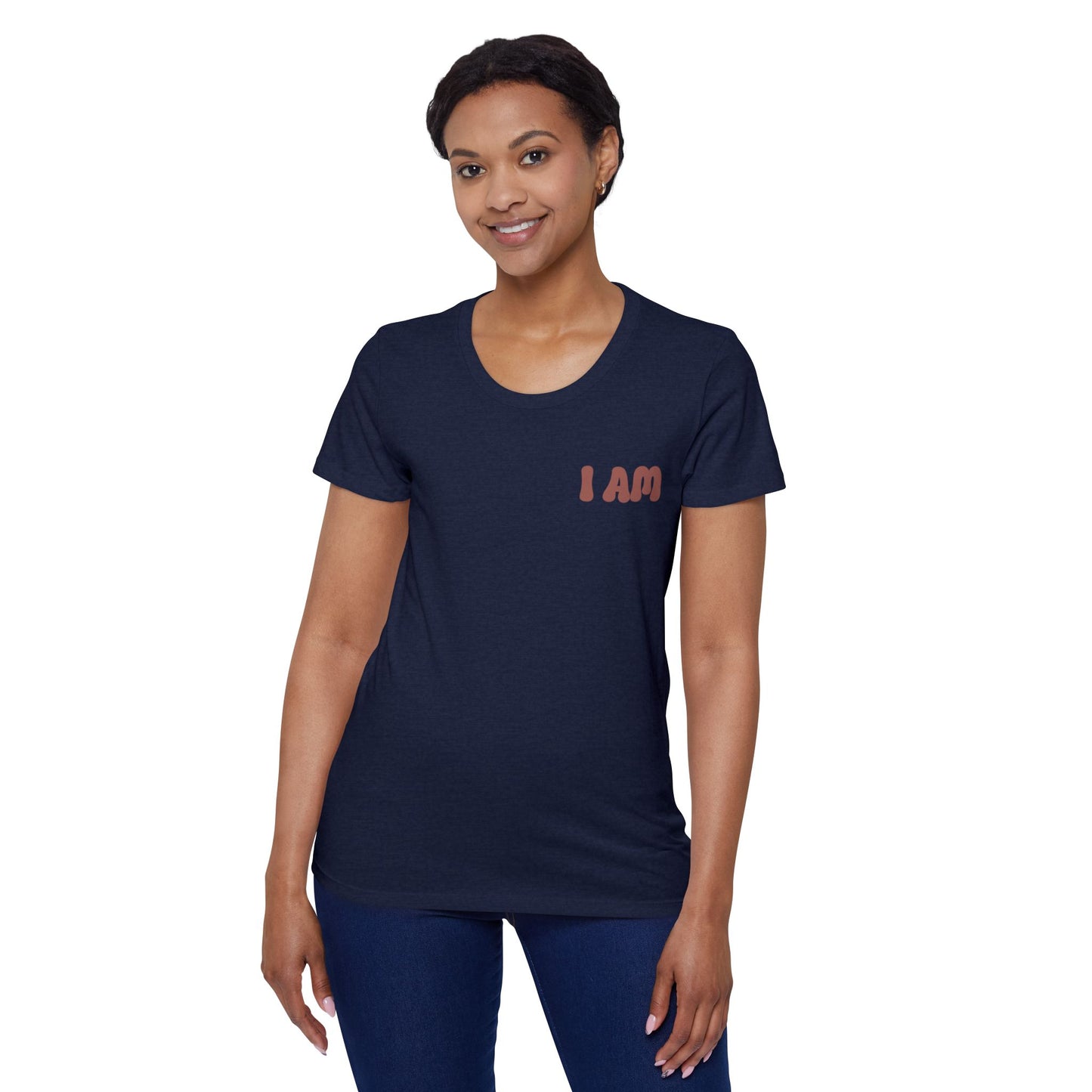 God Says That , I Am Worthy! Organic, Women's, Short Sleeve T-Shirt. -Soulful Journey!