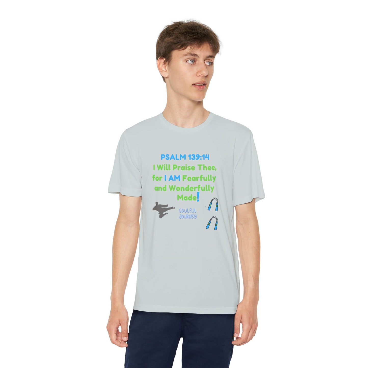I Am Fearfully and Wonderfully Made! Moisture Wicking T-Shirt. -Soulful Journey