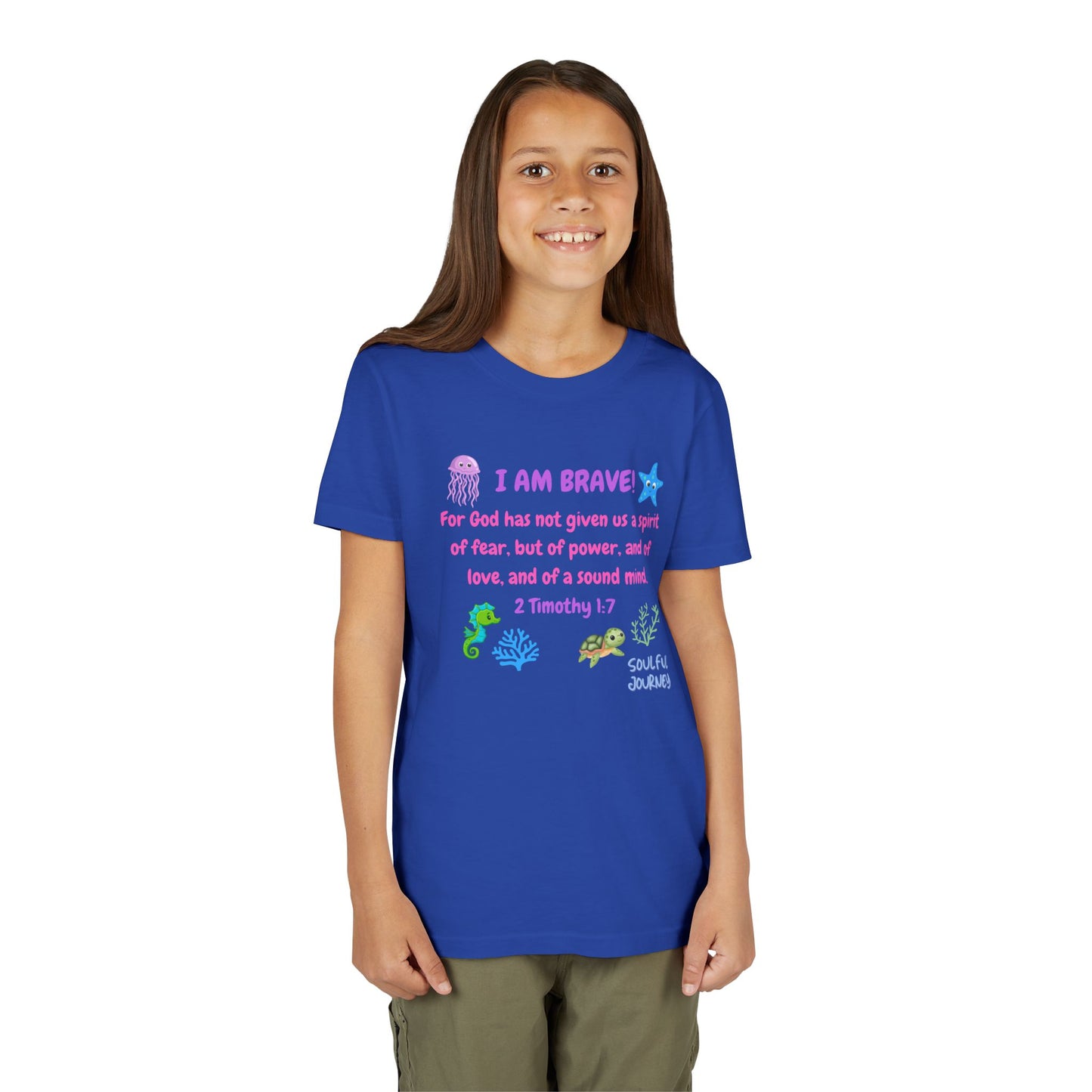 I Am Brave! Softstyle Tee for Girls. -Soulful Journey!
