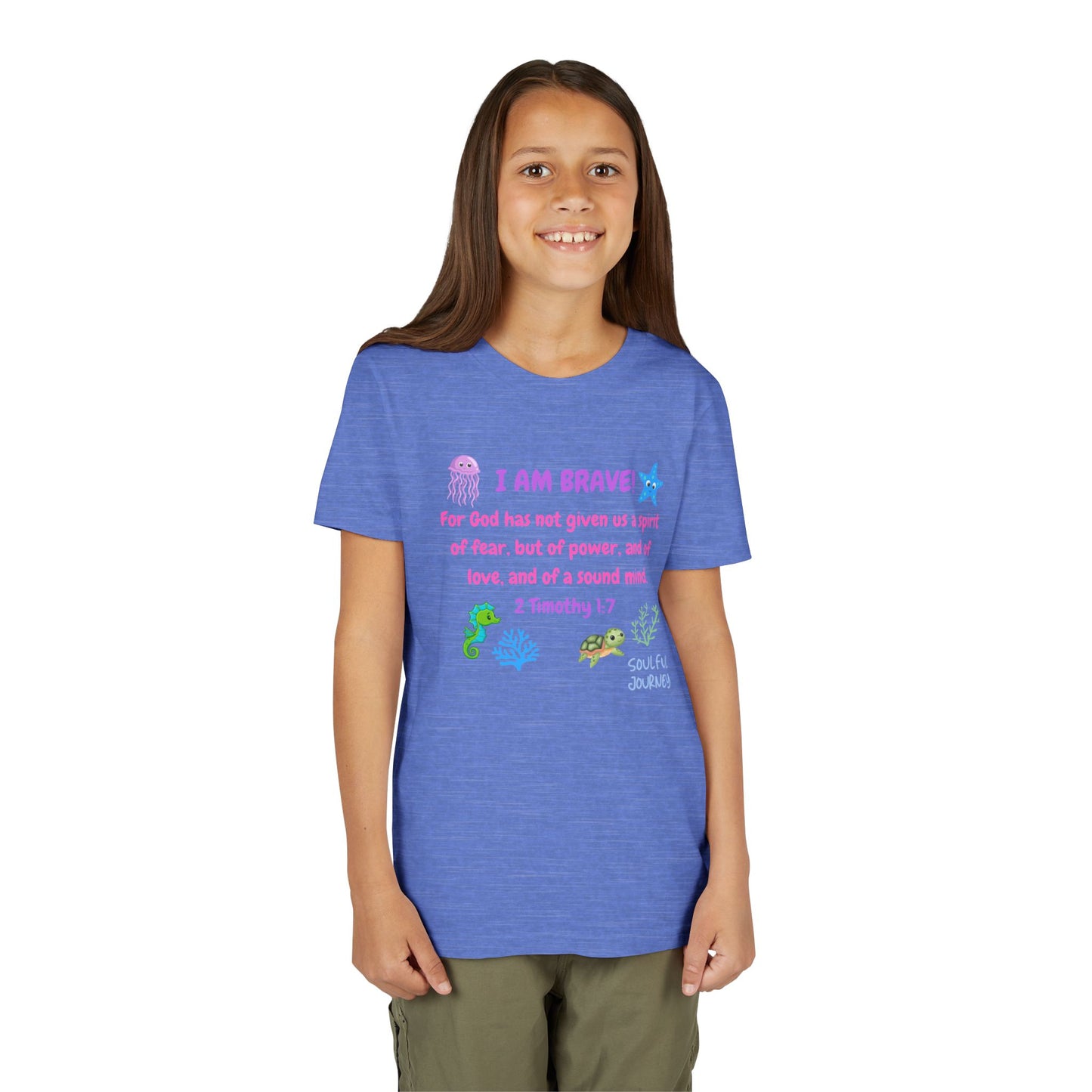 I Am Brave! Softstyle Tee for Girls. -Soulful Journey!
