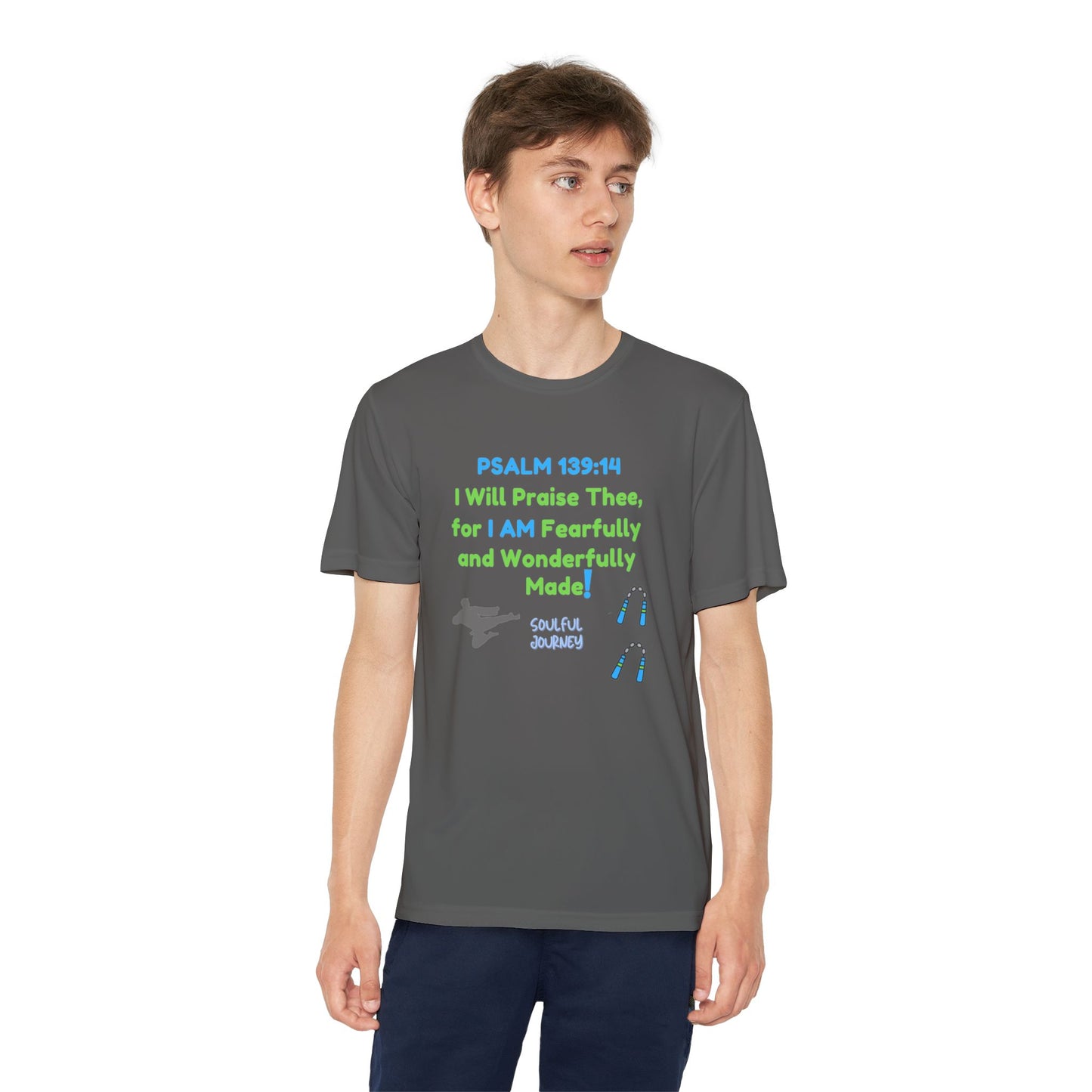 I Am Fearfully and Wonderfully Made! Moisture Wicking T-Shirt. -Soulful Journey