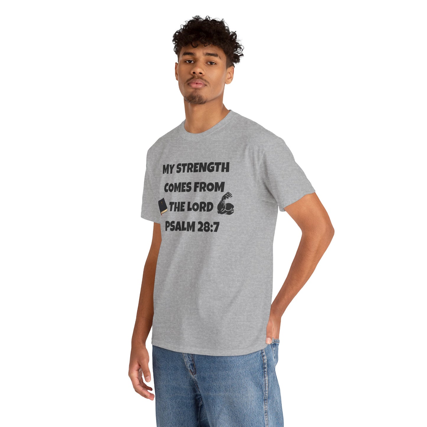 Cotton T-Shirt My Strength Comes From The Lord. Soulful Journey