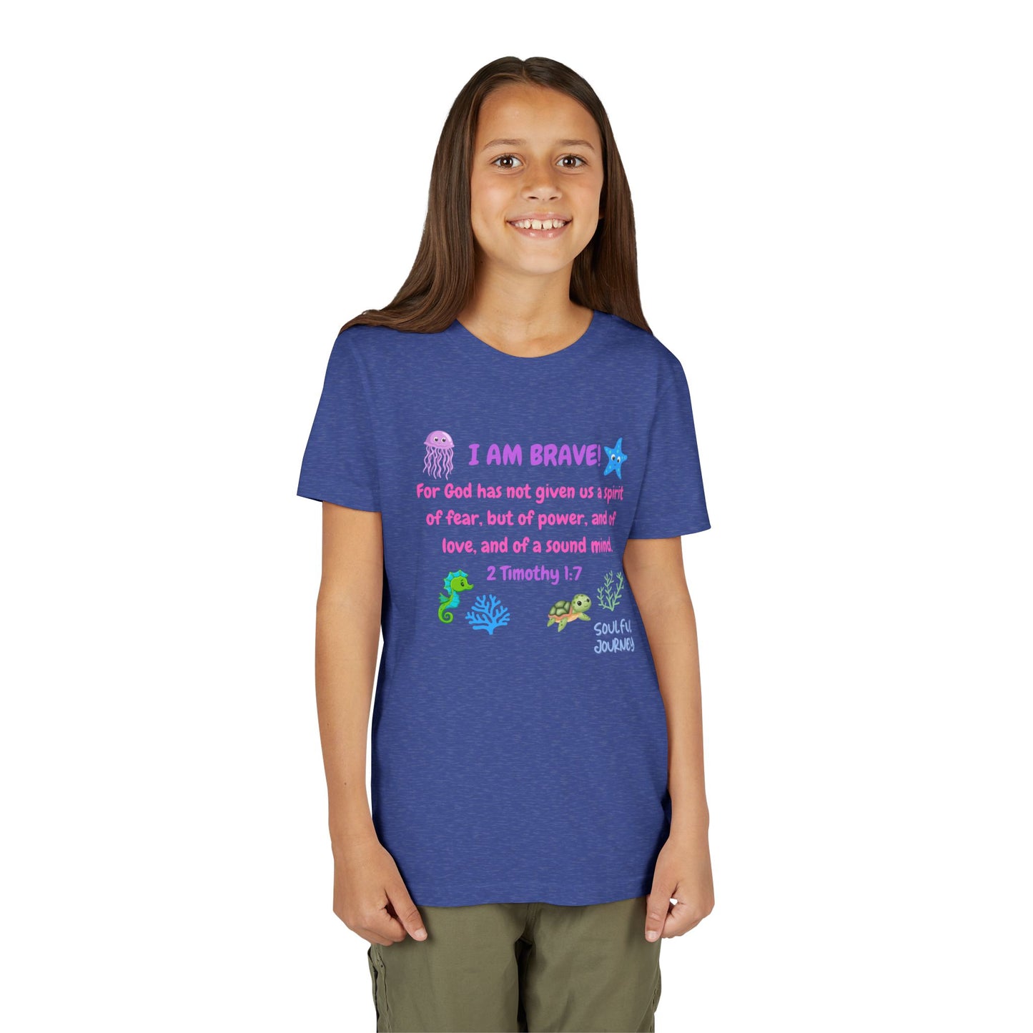 I Am Brave! Softstyle Tee for Girls. -Soulful Journey!