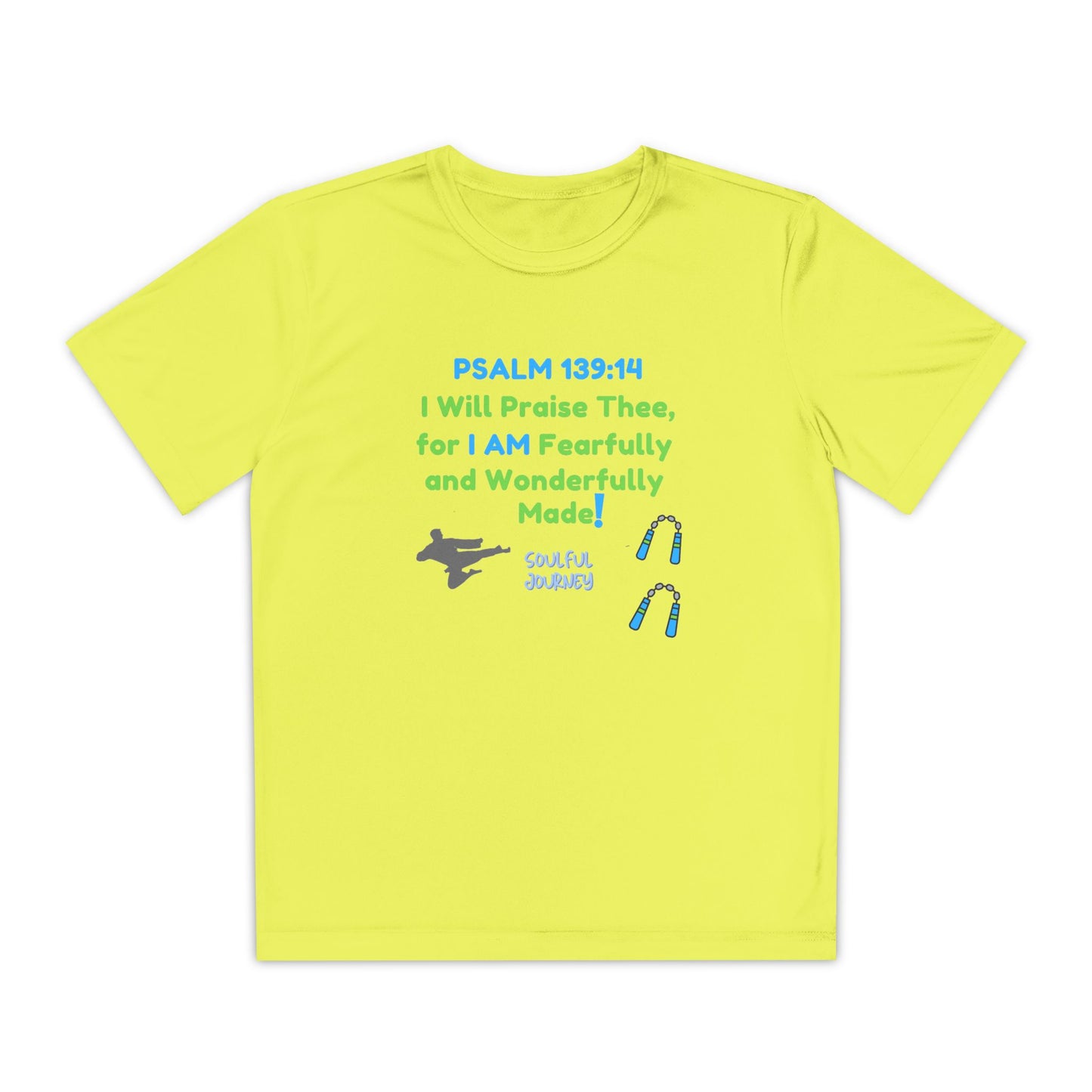 I Am Fearfully and Wonderfully Made! Moisture Wicking T-Shirt. -Soulful Journey