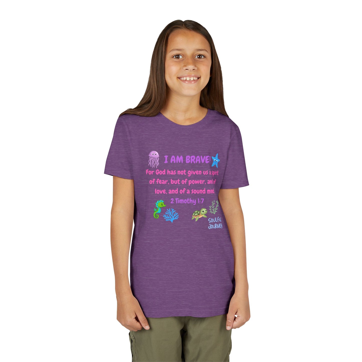 I Am Brave! Softstyle Tee for Girls. -Soulful Journey!
