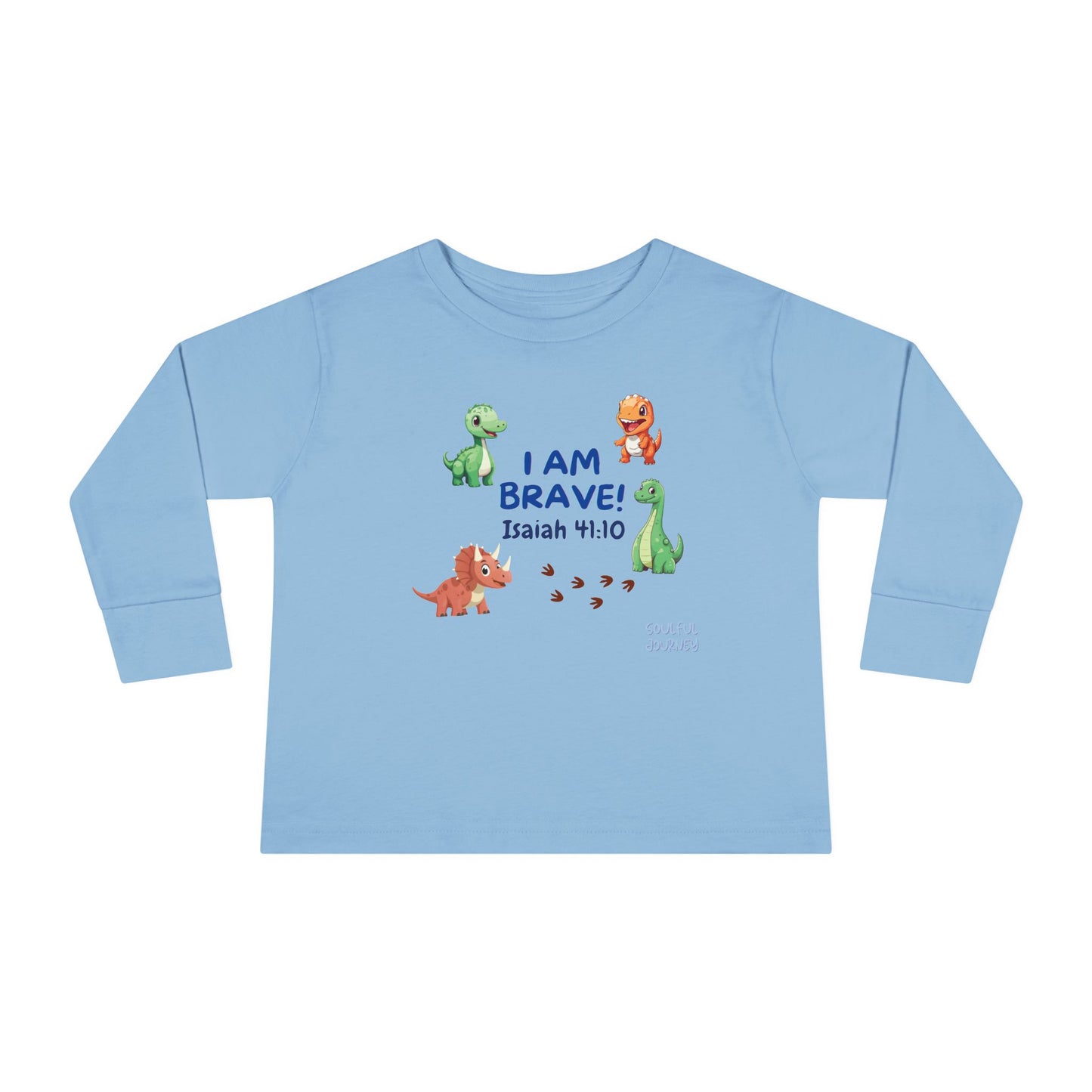 I Am Brave! Boy's Cotton, Long Sleeve Shirt for Toddlers/Little Kids. -Soulful Journey!