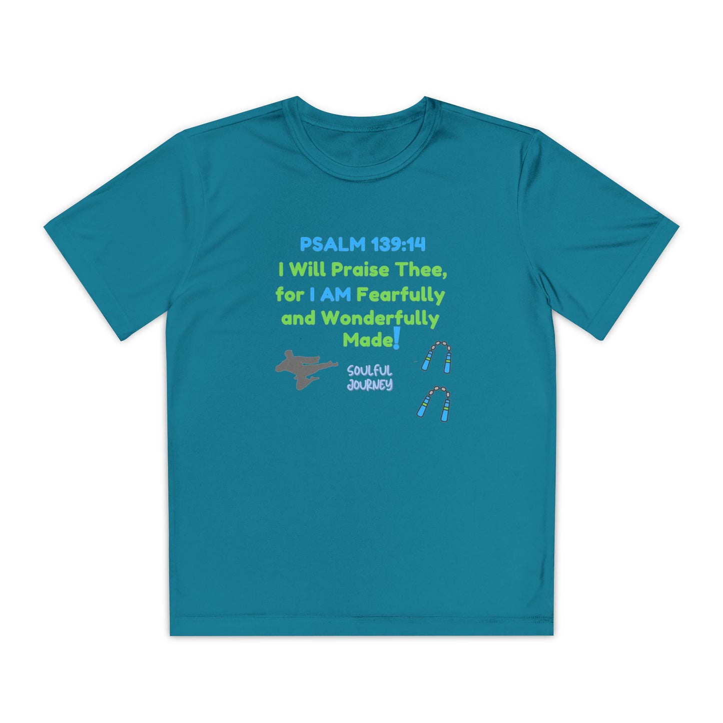 I Am Fearfully and Wonderfully Made! Moisture Wicking T-Shirt. -Soulful Journey