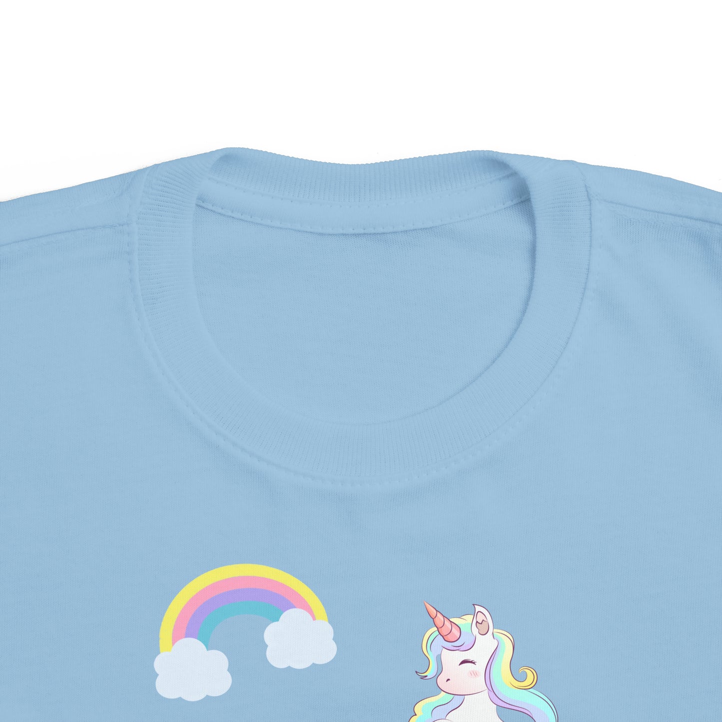 Toddler's Fine Jersey Tee I am kind! Unicorn and Rainbows.