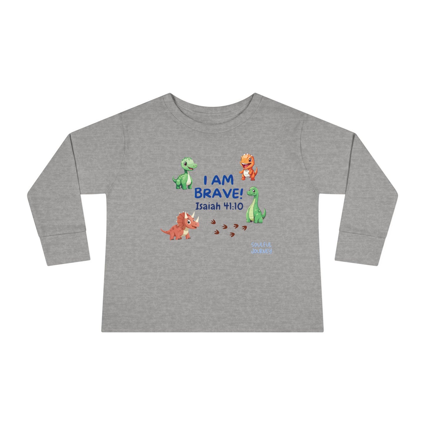 I Am Brave! Boy's Cotton, Long Sleeve Shirt for Toddlers/Little Kids. -Soulful Journey!