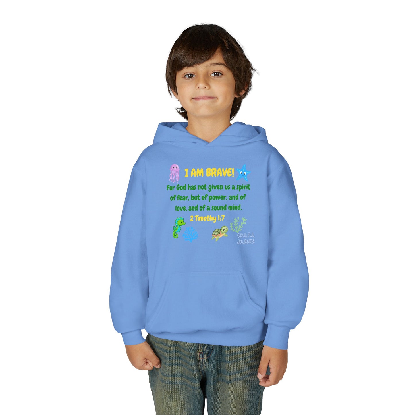 I Am Brave! Youth Hoodie. -Soulful Journey!