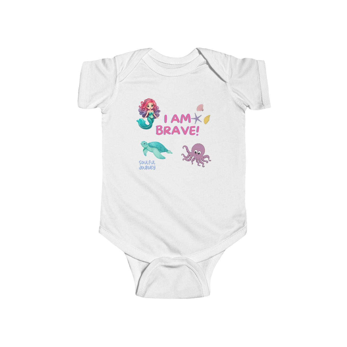 Infant Fine Jersey Bodysuit I AM BRAVE! Mermaid! SOULFUL JOURNEY