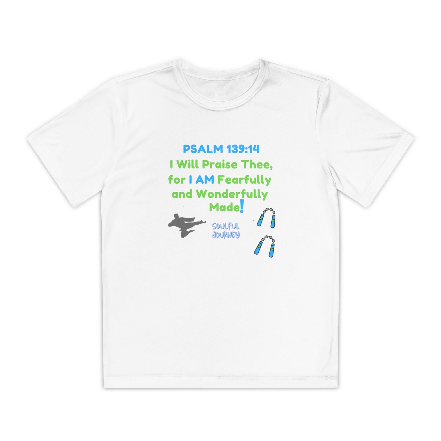 I Am Fearfully and Wonderfully Made! Moisture Wicking T-Shirt. -Soulful Journey