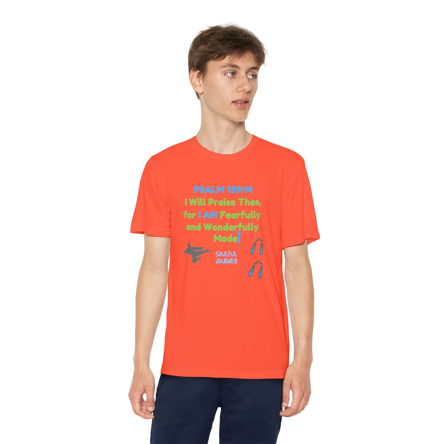 I Am Fearfully and Wonderfully Made! Moisture Wicking T-Shirt. -Soulful Journey