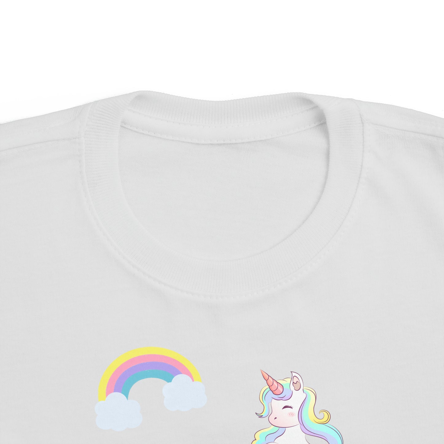 Toddler's Fine Jersey Tee I am kind! Unicorn and Rainbows.