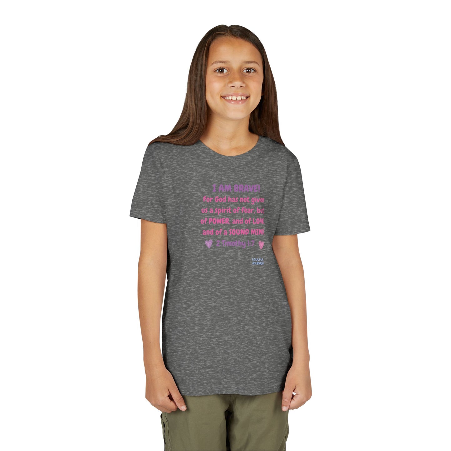 I Am Brave! Softstyle Tee for Girls. -Soulful Journey!