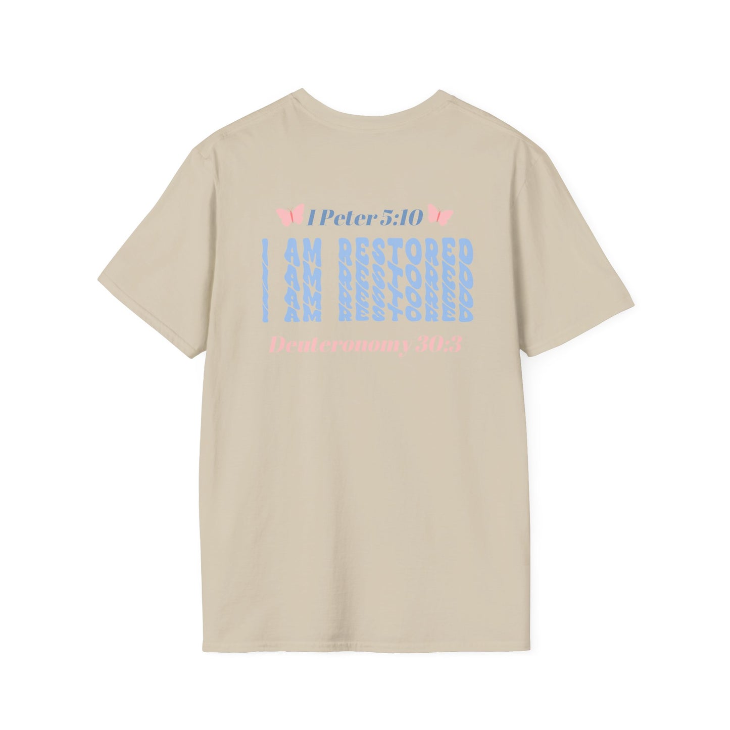 I Am Restored! Women's, Soft-Style T-Shirt. -Soulful Journey! ***Runs Small***