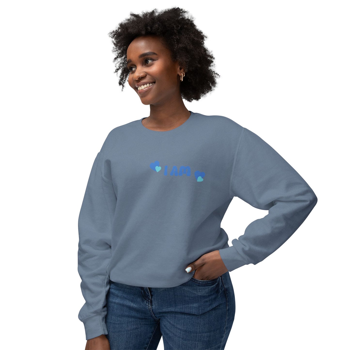 I Am Loved! Lightweight, comfy, crewneck sweatshirt. -Soulful Journey!