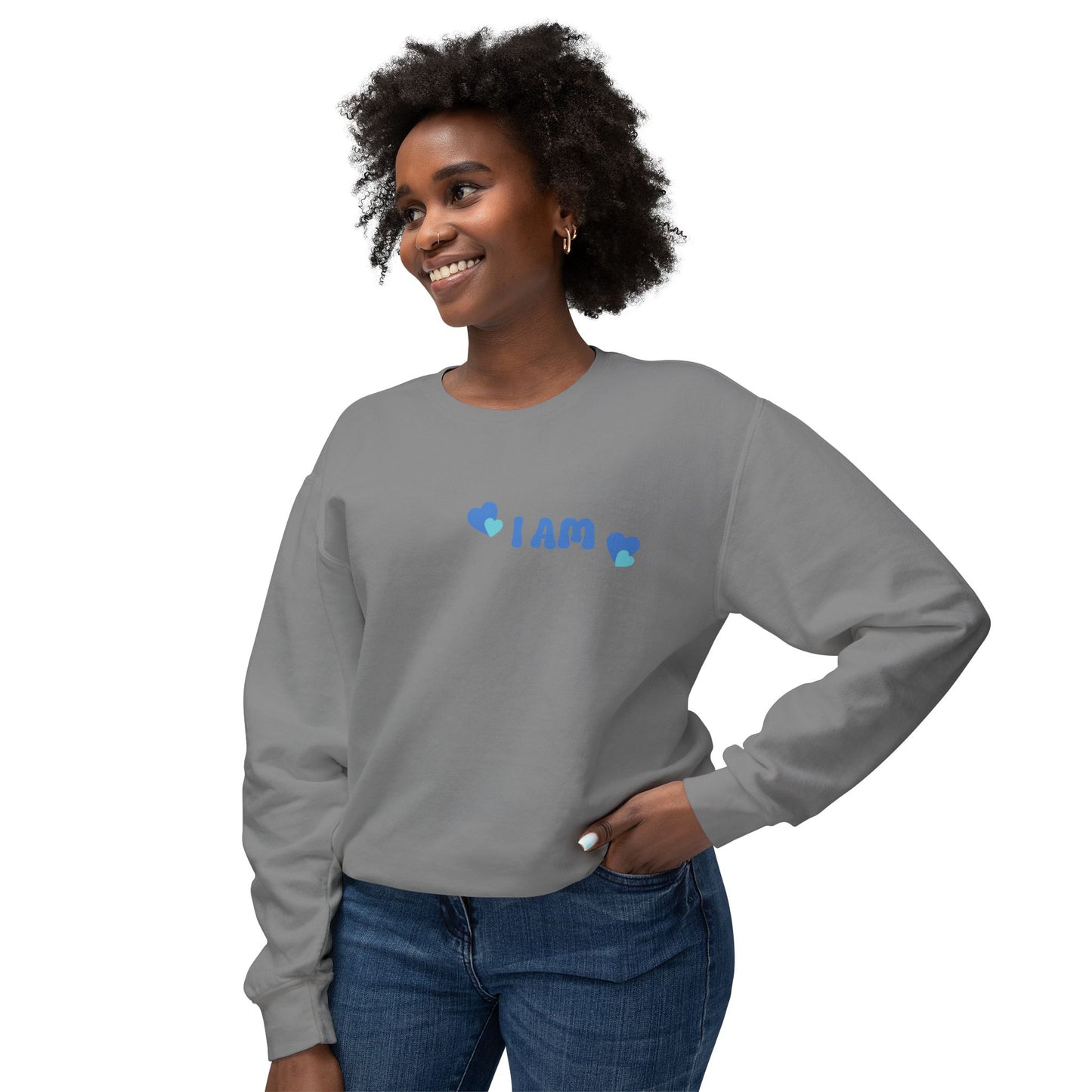 I Am Loved! Lightweight, comfy, crewneck sweatshirt. -Soulful Journey!