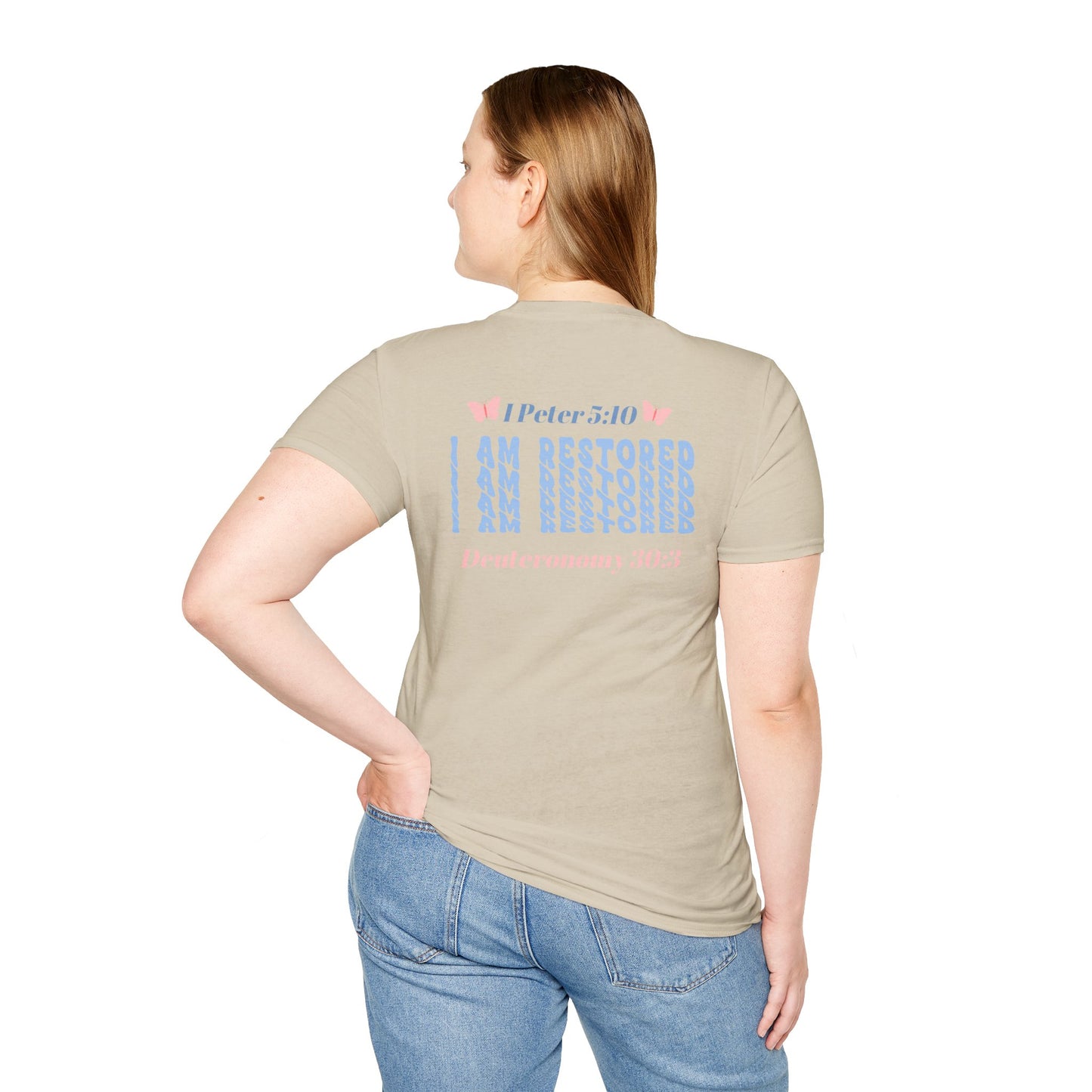 I Am Restored! Women's, Soft-Style T-Shirt. -Soulful Journey! ***Runs Small***