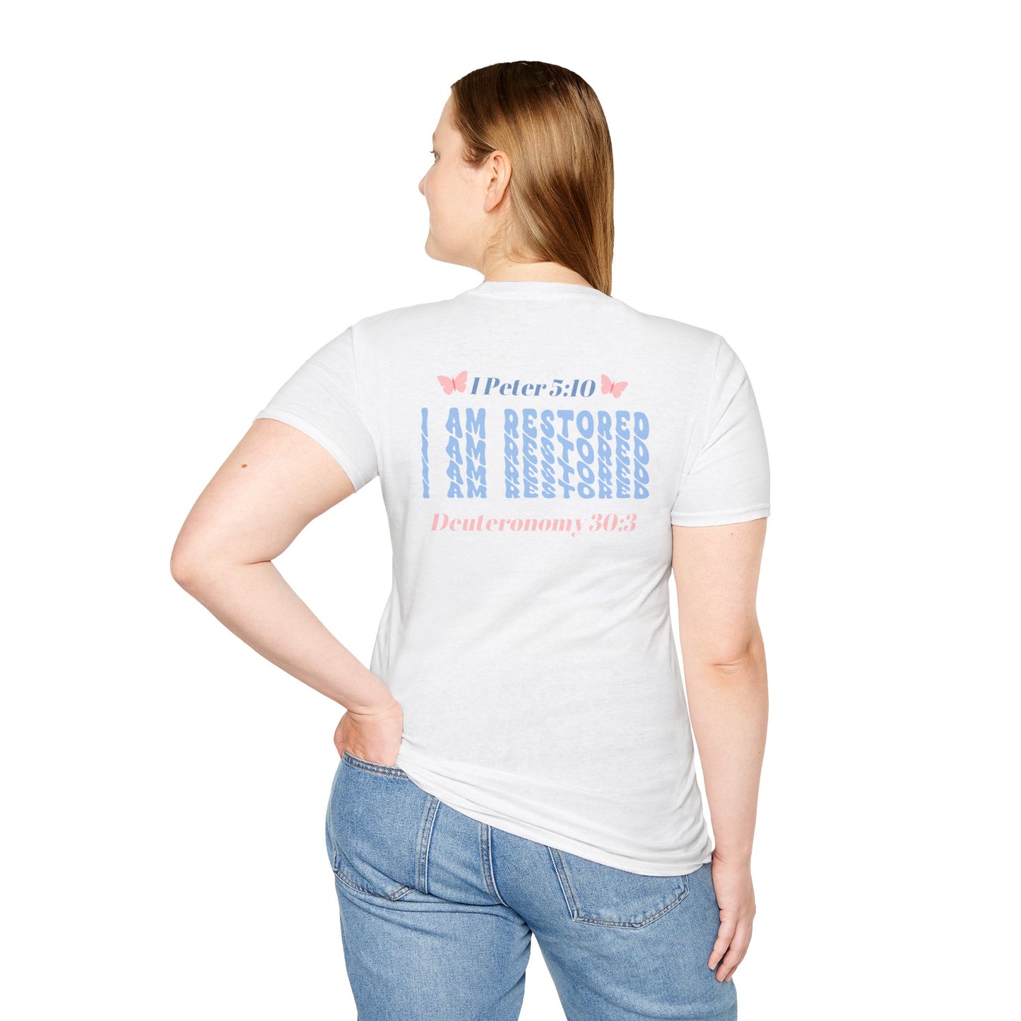 I Am Restored! Women's, Soft-Style T-Shirt. -Soulful Journey! ***Runs Small***