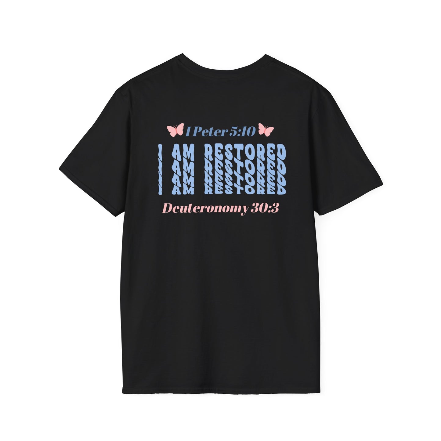 I Am Restored! Women's, Soft-Style T-Shirt. -Soulful Journey! ***Runs Small***