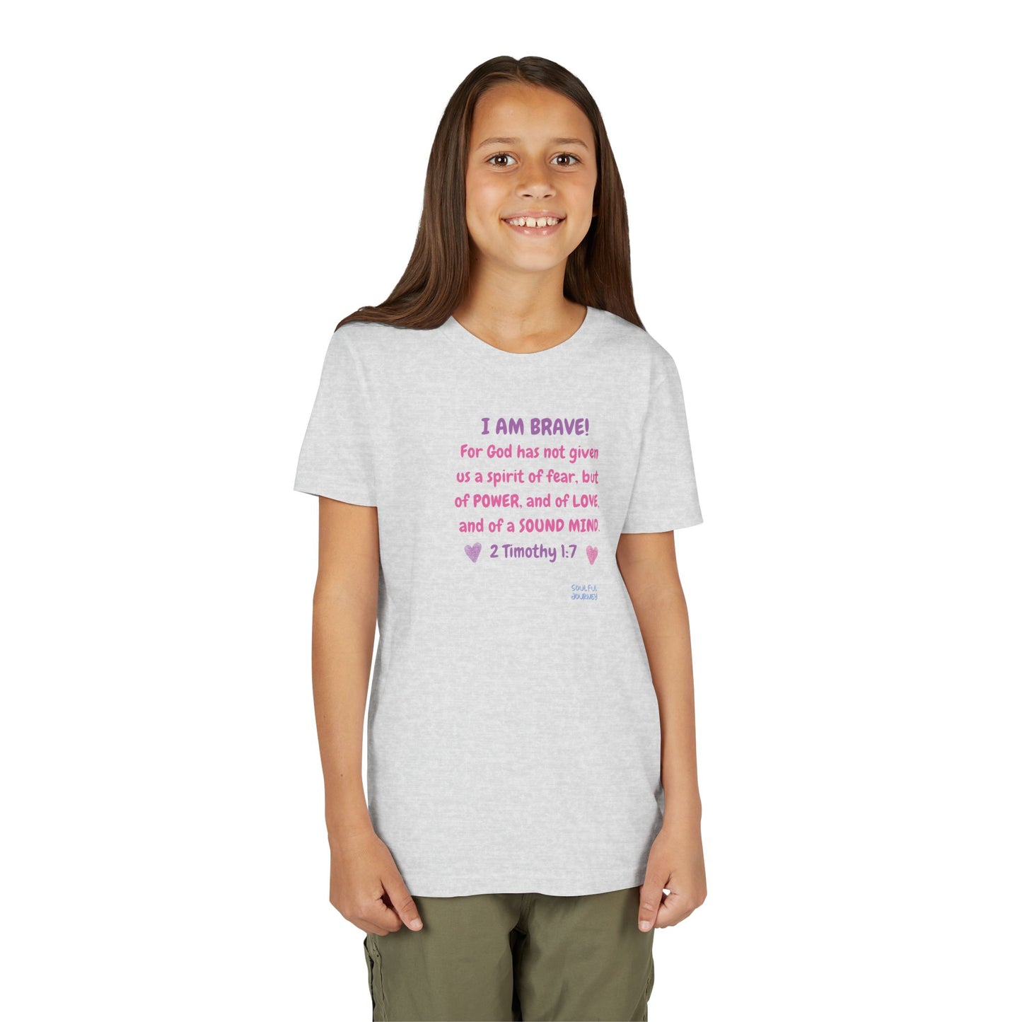 I Am Brave! Softstyle Tee for Girls. -Soulful Journey!
