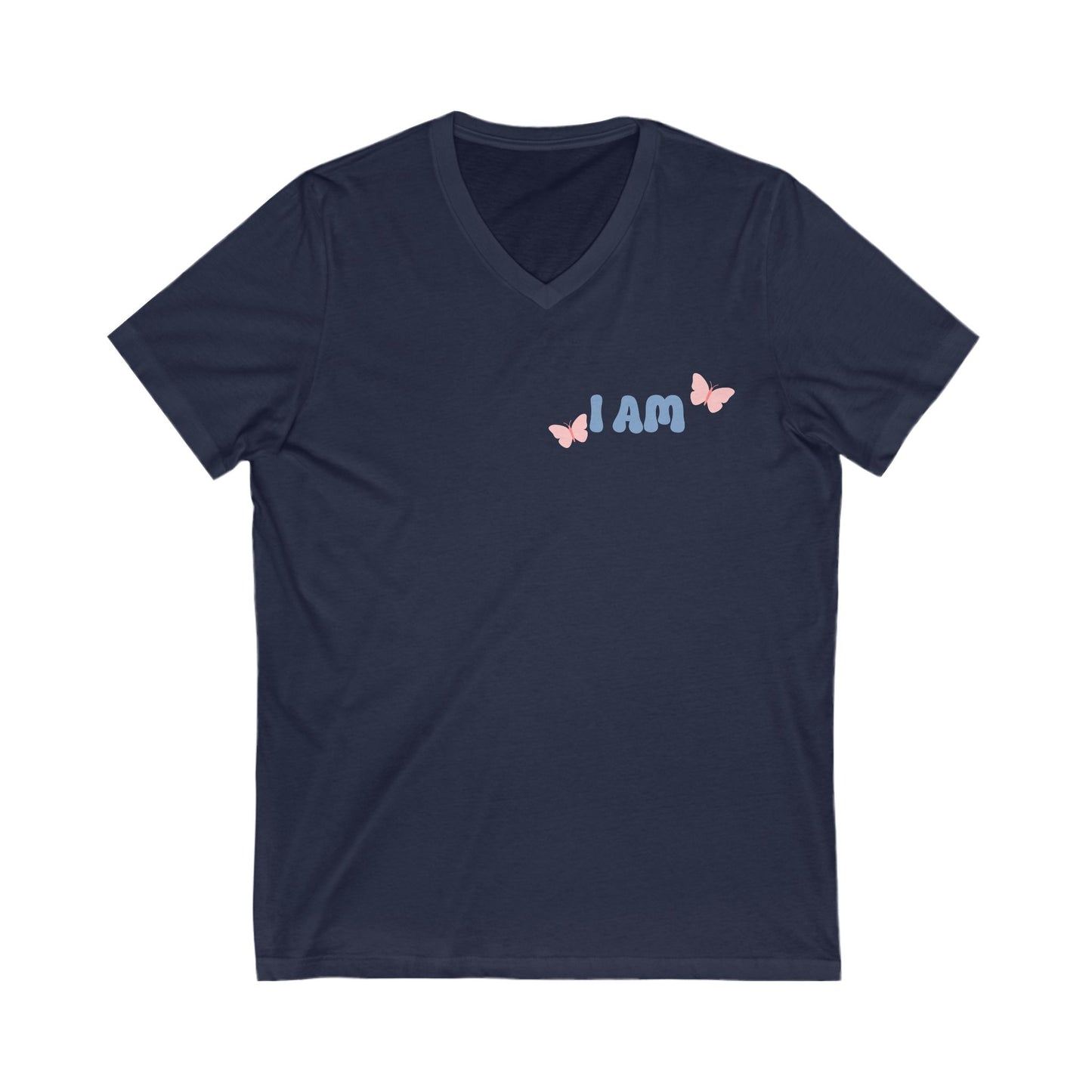 I Am Restored! Cotton, V-Neck Tee. -Soulful Journey!