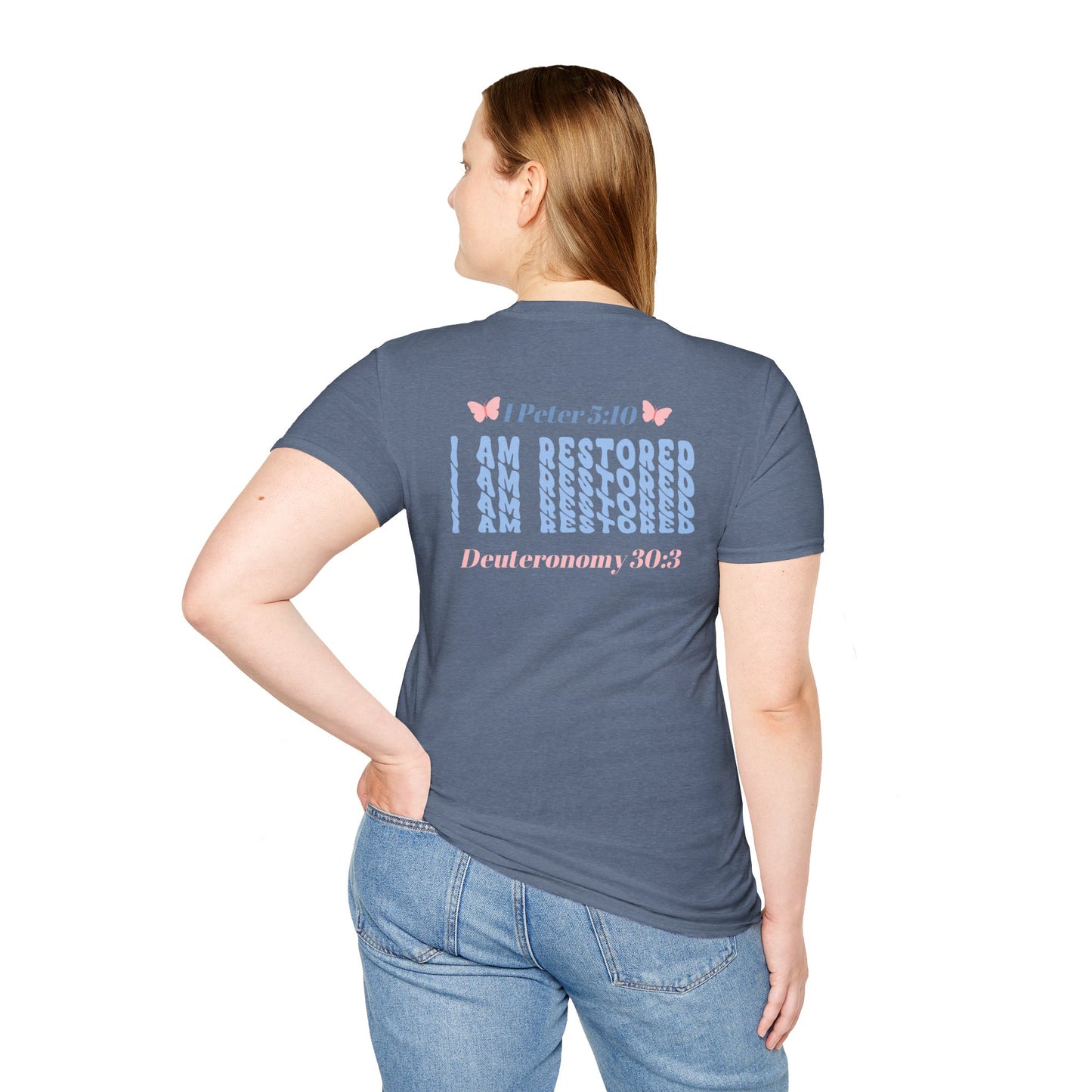 I Am Restored! Women's, Soft-Style T-Shirt. -Soulful Journey! ***Runs Small***