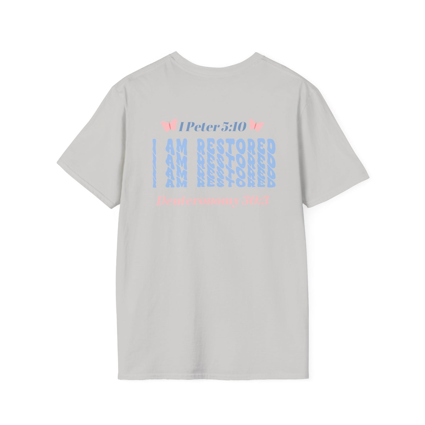 I Am Restored! Women's, Soft-Style T-Shirt. -Soulful Journey! ***Runs Small***