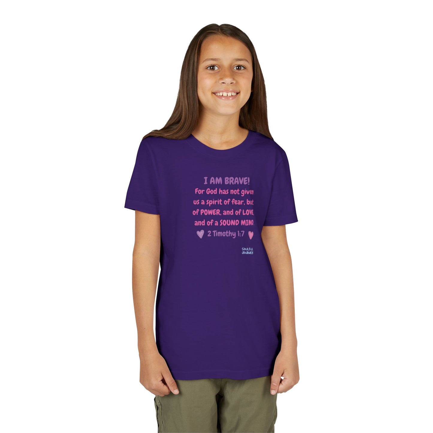 I Am Brave! Softstyle Tee for Girls. -Soulful Journey!