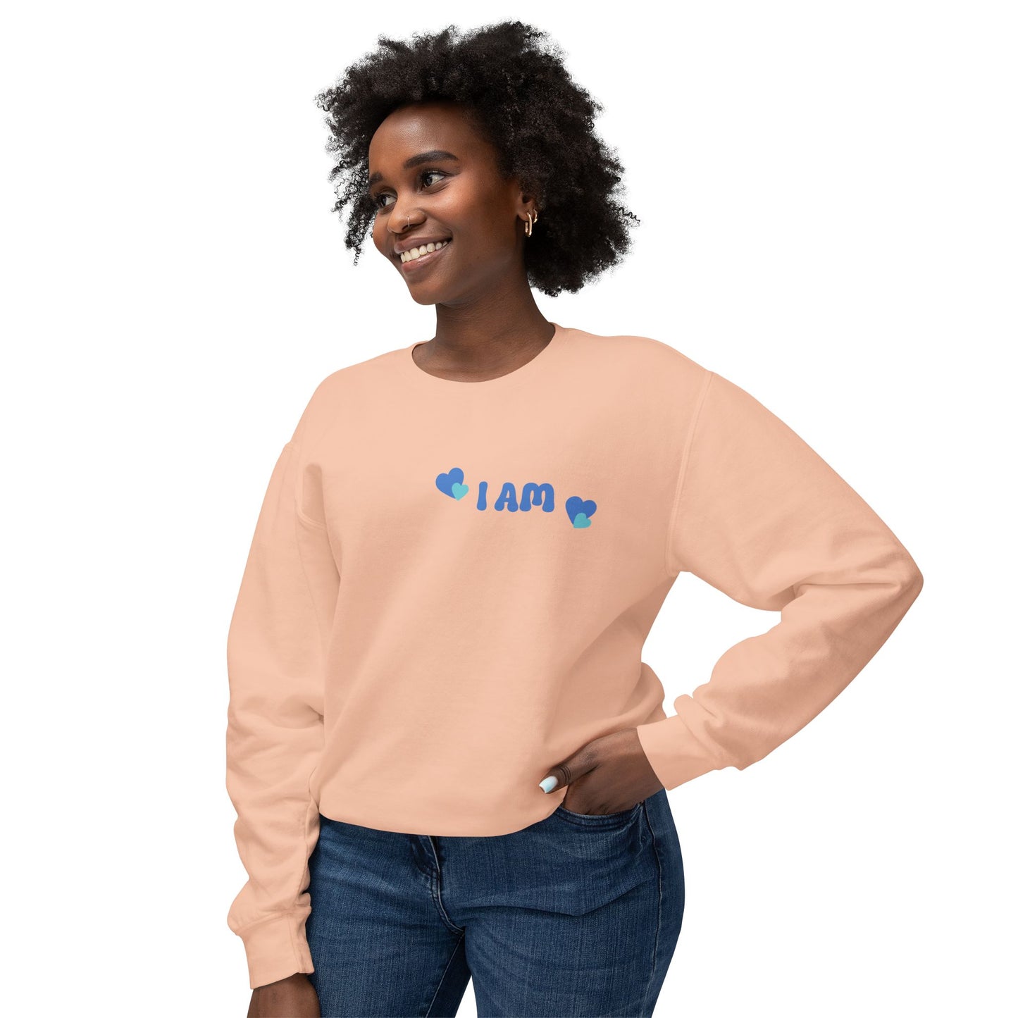 I Am Loved! Lightweight, comfy, crewneck sweatshirt. -Soulful Journey!
