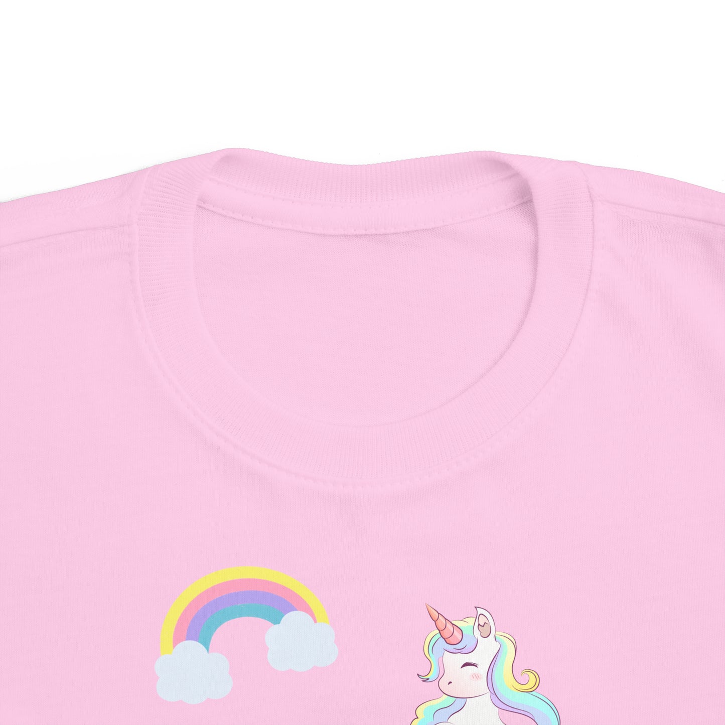 Toddler's Fine Jersey Tee I am kind! Unicorn and Rainbows.