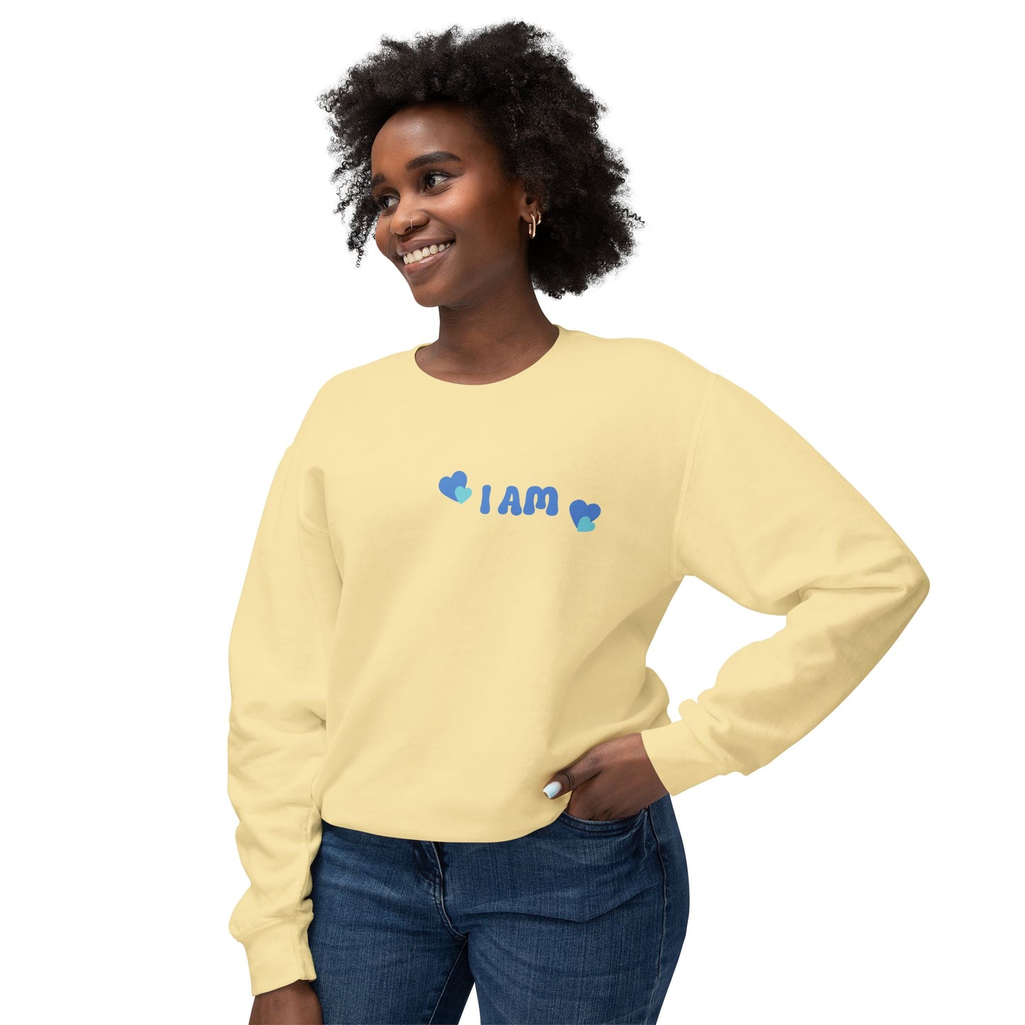 I Am Loved! Lightweight, comfy, crewneck sweatshirt. -Soulful Journey!