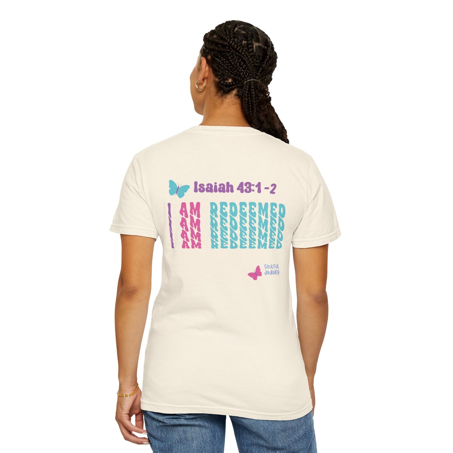 I Am Redeemed! Cotton, Women's, Comfortable, Unisex Sizing, Comfort Colors T-Shirt. -Soulful Journey