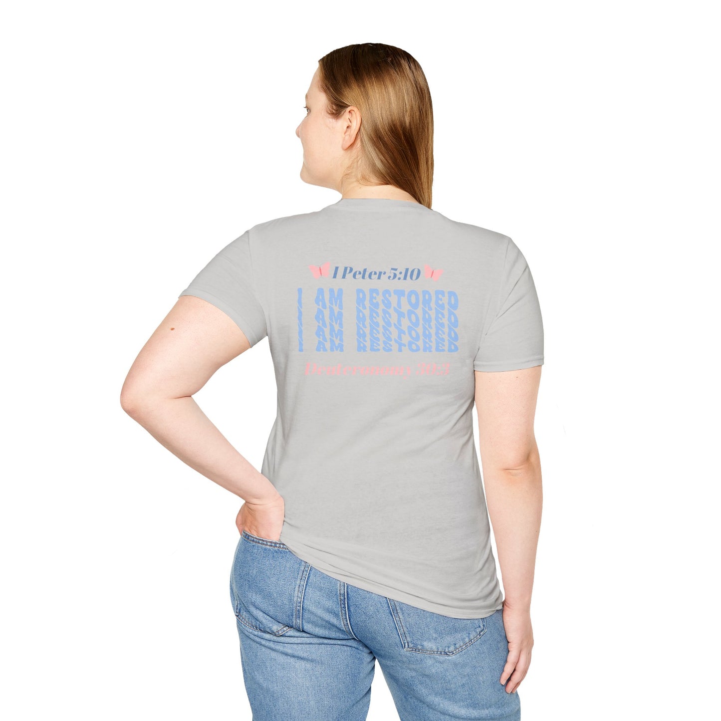 I Am Restored! Women's, Soft-Style T-Shirt. -Soulful Journey! ***Runs Small***