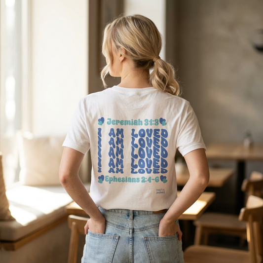 I Am Loved! Women's, Unisex Sizing, Comfortable, Heavy Cotton T-Shirt. -Soulful Journey