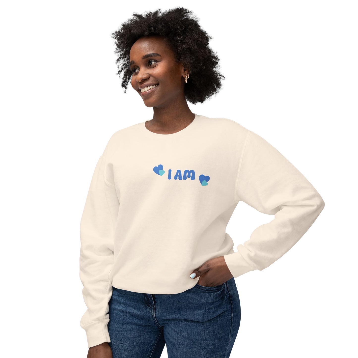 I Am Loved! Lightweight, comfy, crewneck sweatshirt. -Soulful Journey!