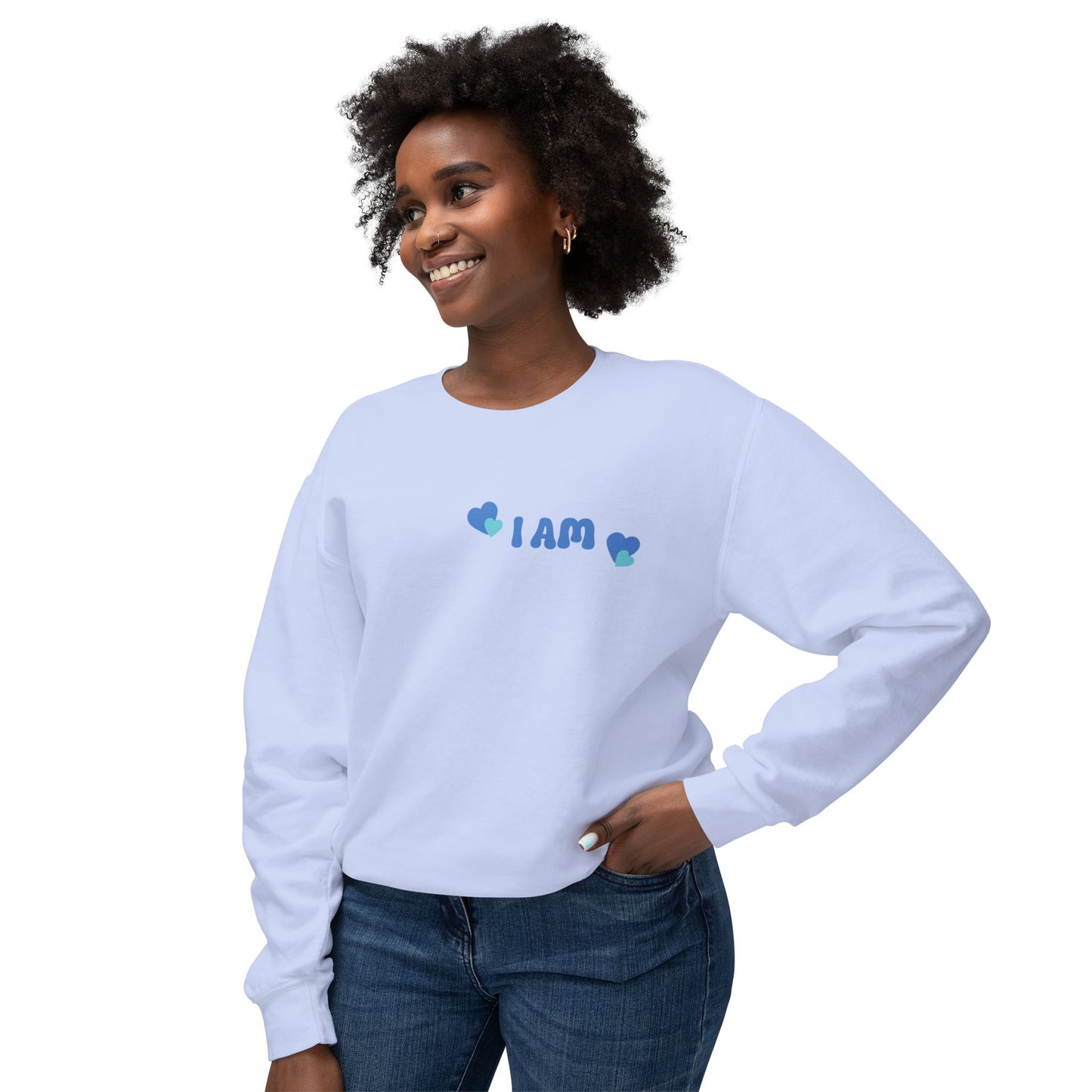 I Am Loved! Lightweight, comfy, crewneck sweatshirt. -Soulful Journey!
