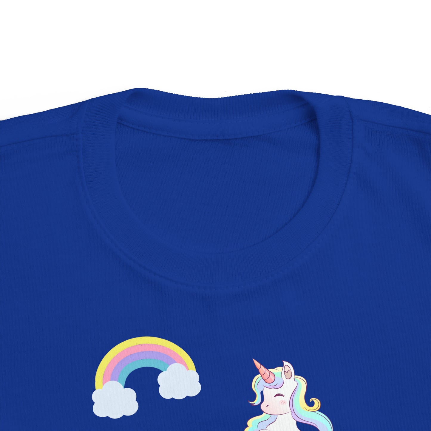 Toddler's Fine Jersey Tee I am kind! Unicorn and Rainbows.