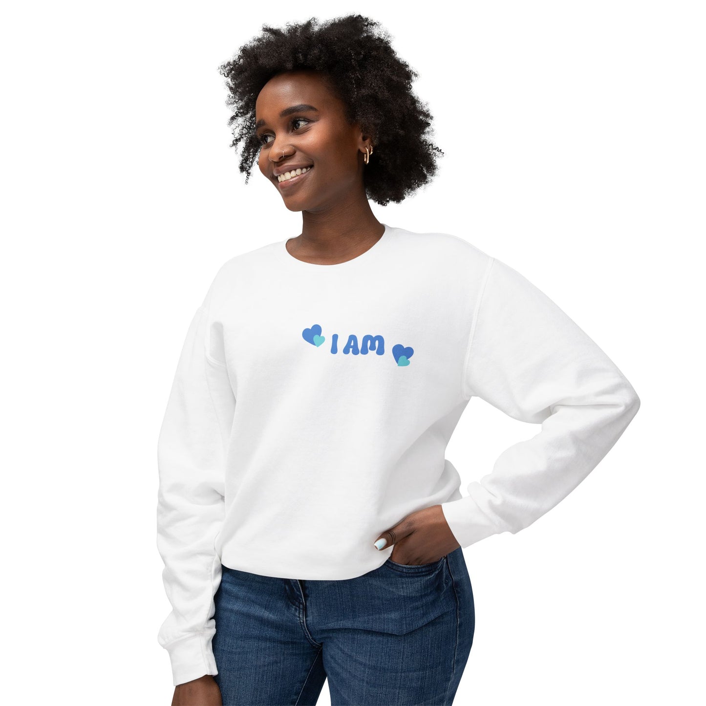 I Am Loved! Lightweight, comfy, crewneck sweatshirt. -Soulful Journey!