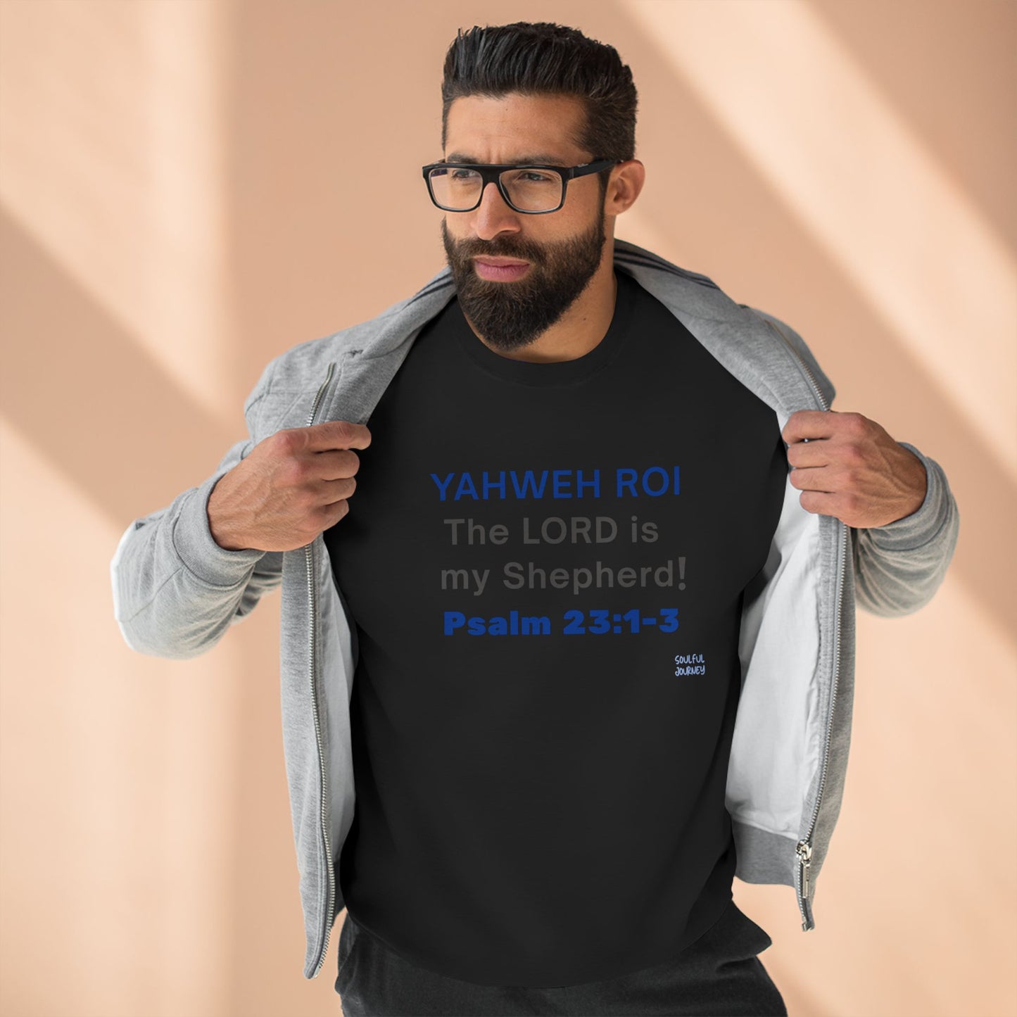 Yahweh Roi- The Lord Is My Shepherd! Men's, Crewneck Sweatshirt. -Soulful Journey
